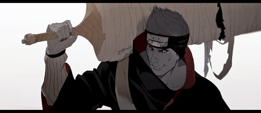 hoshigaki kisame (naruto and 1 more) drawn by zifletts