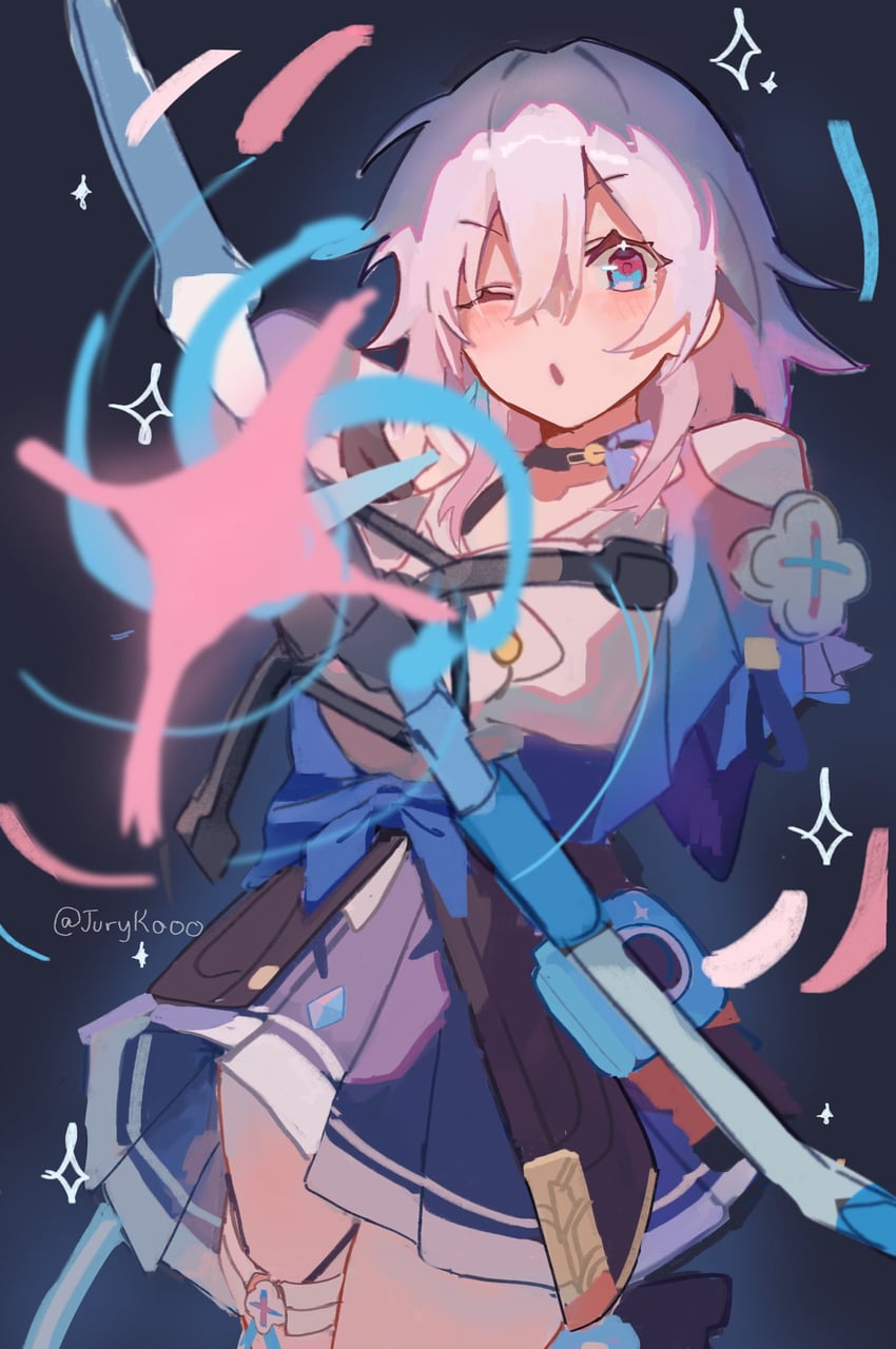 march 7th (honkai and 1 more) drawn by jurykooo