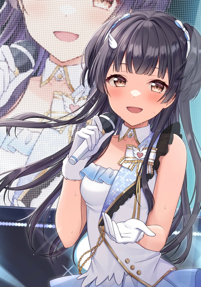 mayuzumi fuyuko (idolmaster and 1 more) drawn by mochiko_(uyu_omochi)