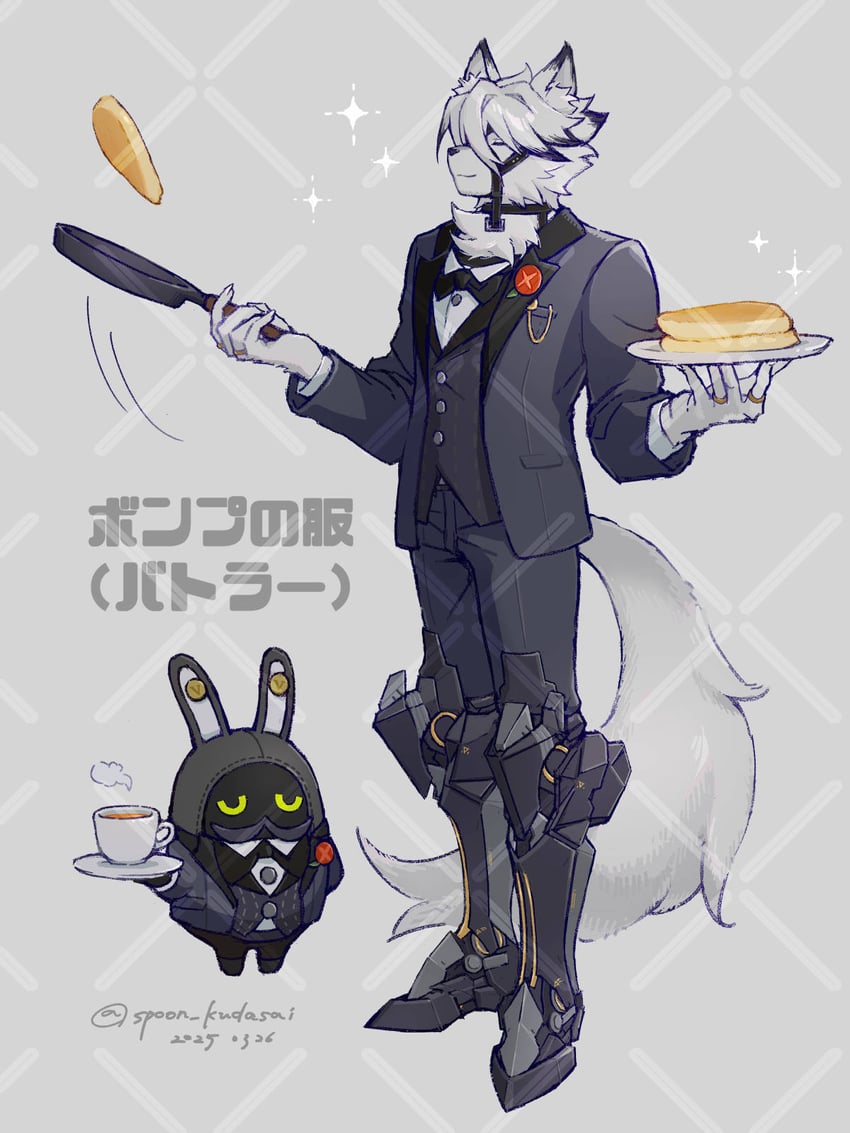 von lycaon and butler (zenless zone zero) drawn by washidake