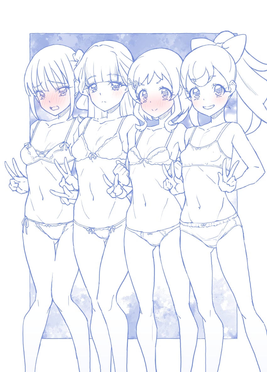 nekoyashiki yuki, inukai komugi, nekoyashiki mayu, and inukai iroha (precure and 1 more) drawn by miyagoe_yoshitsuki