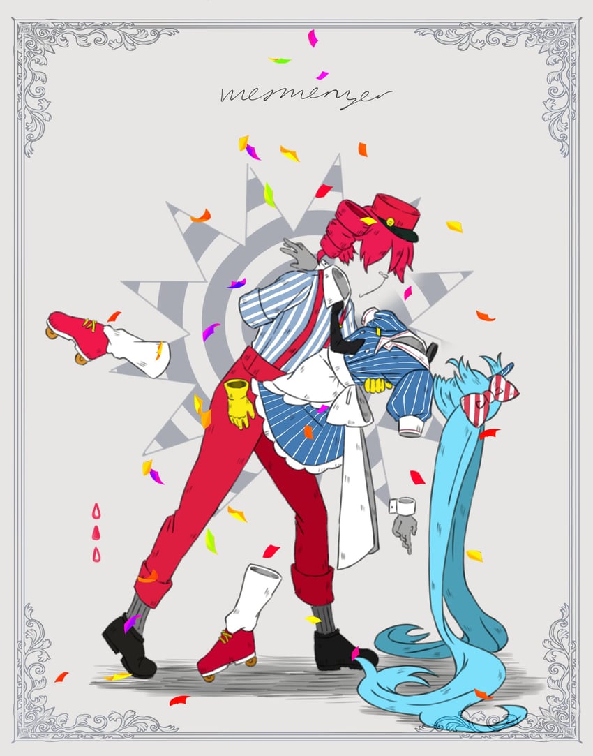hatsune miku and kasane teto (vocaloid and 2 more) drawn by kuiruri
