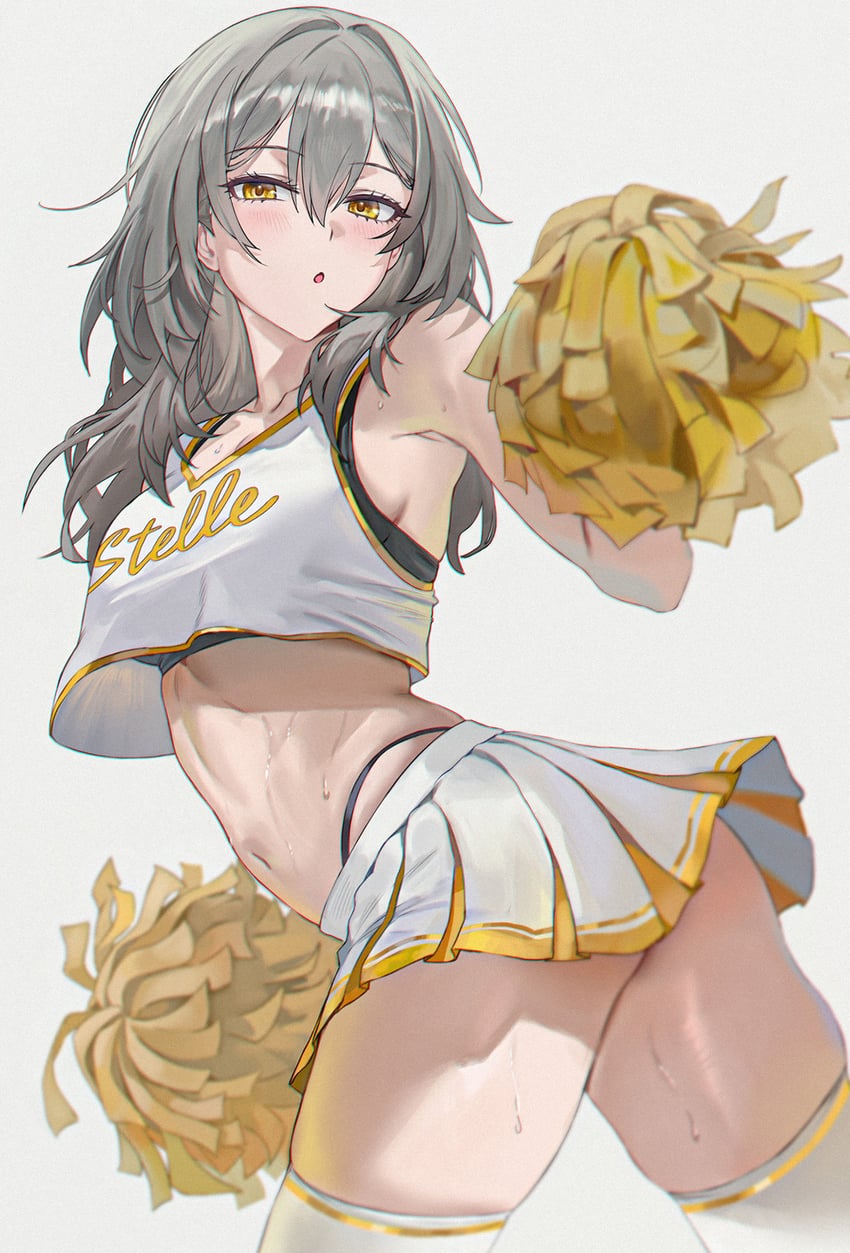 trailblazer and stelle (honkai and 1 more) drawn by amiki_yuzuru