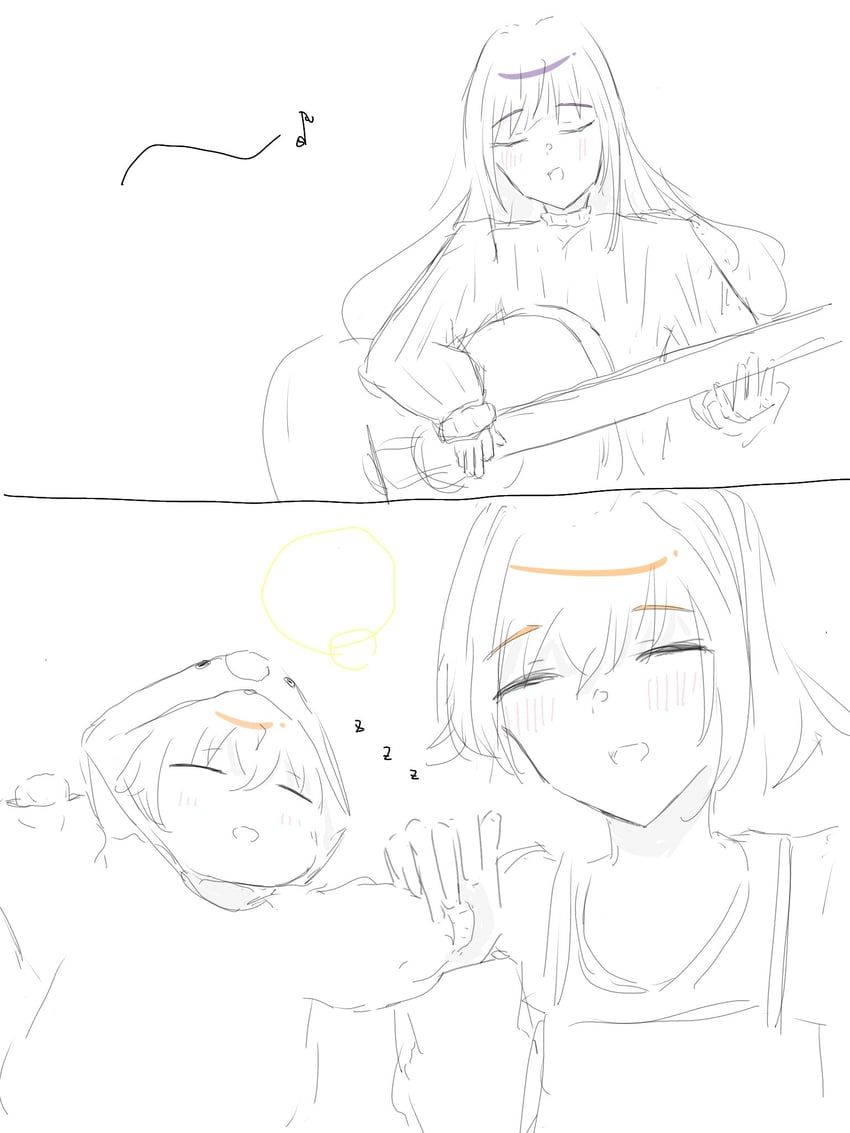 hinoshita kaho, otomune kozue, tsuru, and otomune hinata (original and 2 more) drawn by soora0202