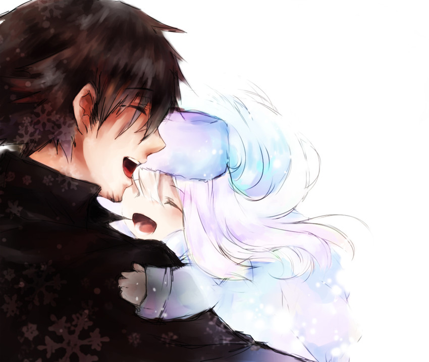 illyasviel von einzbern and emiya kiritsugu (fate and 1 more) drawn by black_march