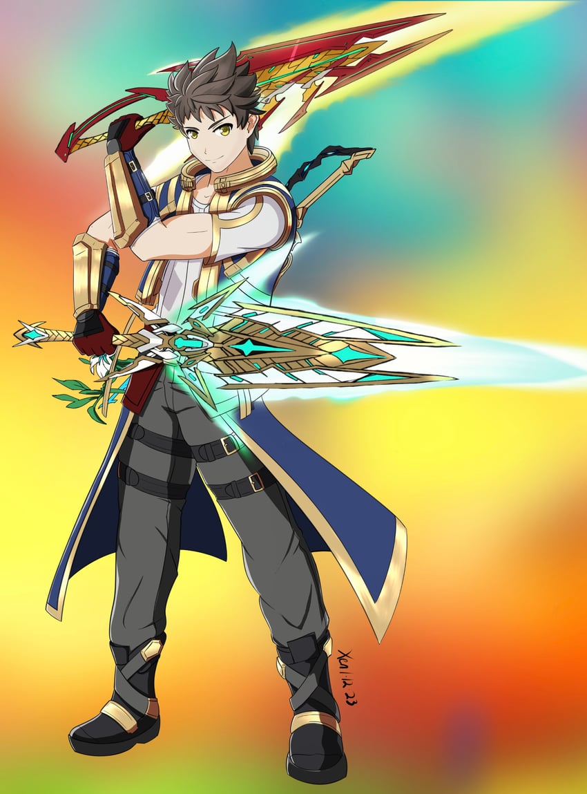 rex (xenoblade chronicles and 1 more) drawn by xen