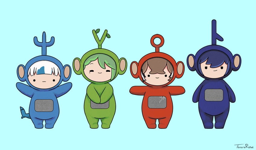 gawr gura, ouro kronii, nanashi mumei, and ceres fauna (hololive and 2 more) drawn by torororose