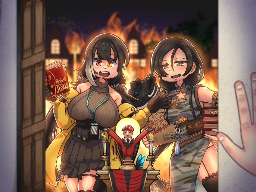 commander, ro635, mdr, and type 03 (girls' frontline) drawn by serjatronic
