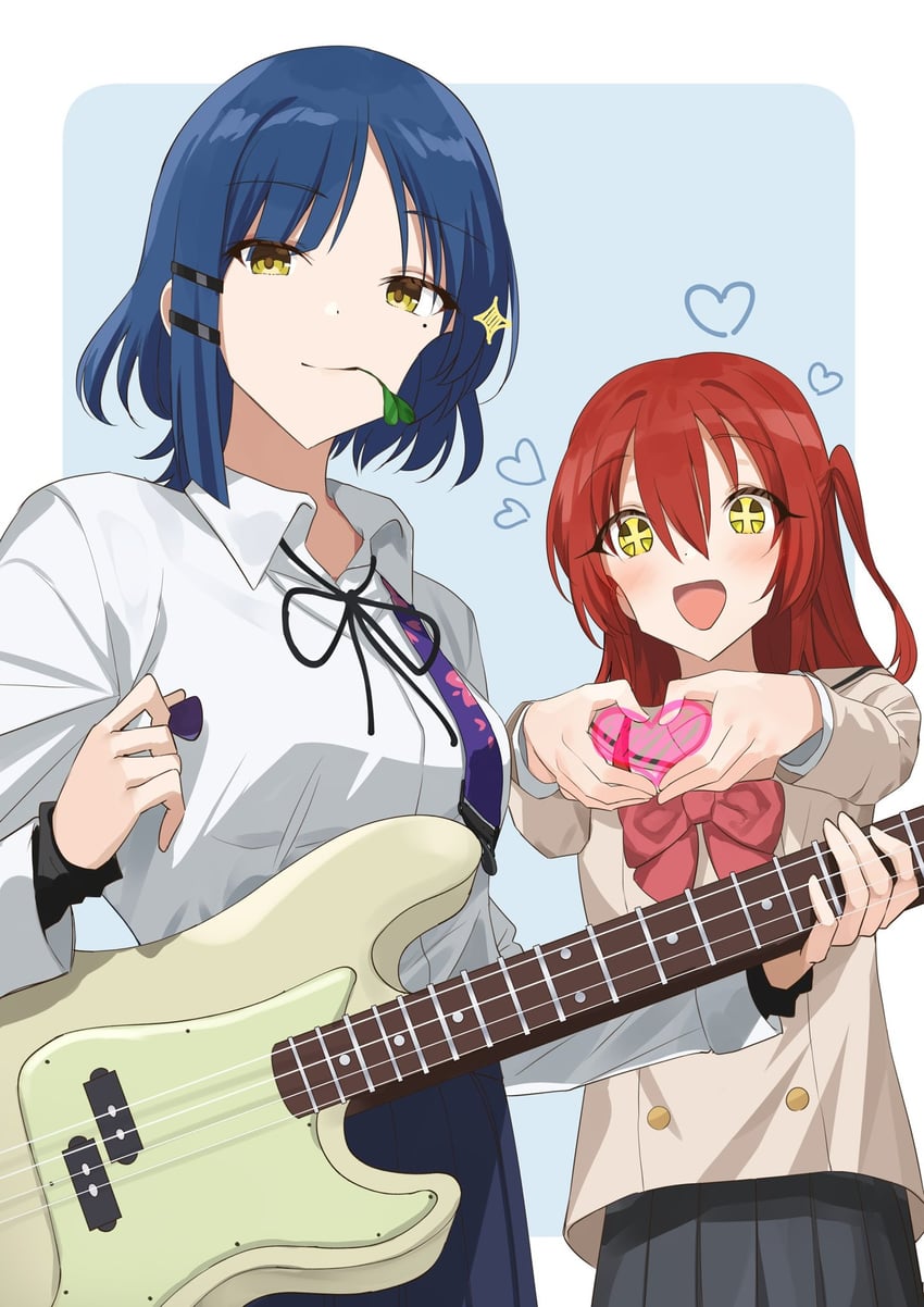 kita ikuyo and yamada ryo (bocchi the rock!) drawn by kanaria_hisagi
