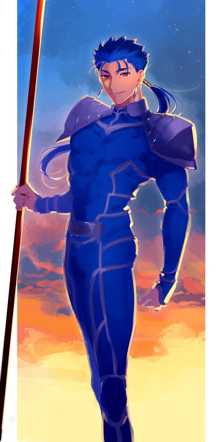 cu chulainn (fate and 1 more) drawn by uni_(nico02)