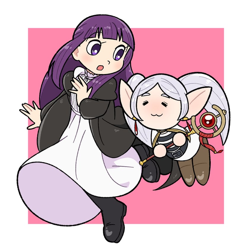 frieren and fern (sousou no frieren and 1 more) drawn by cocosococ
