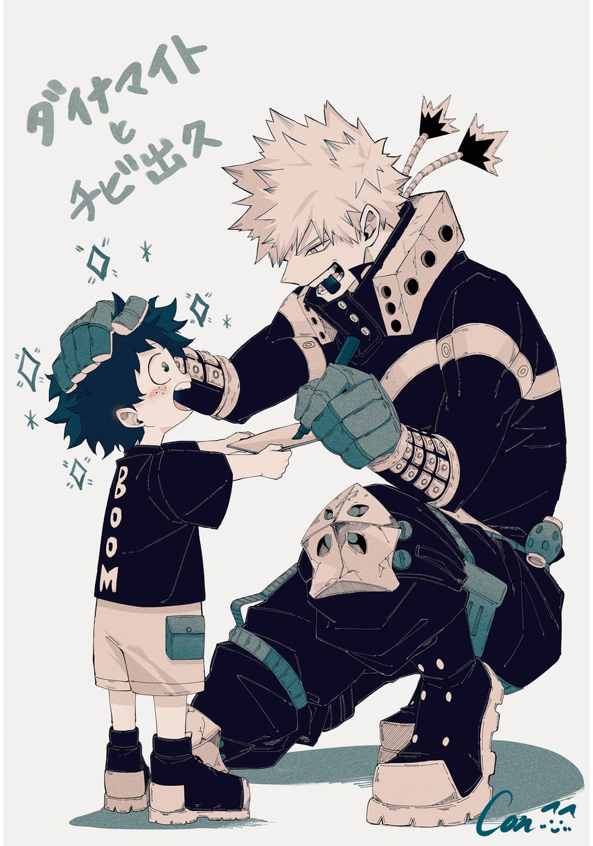 midoriya izuku and bakugou katsuki (boku no hero academia) drawn by conconcon1031