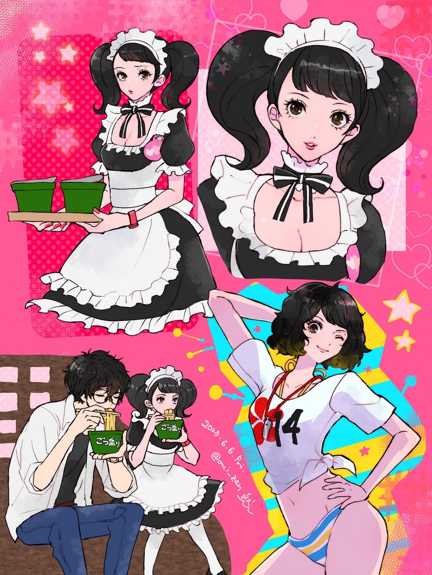 amamiya ren and kawakami sadayo (persona and 1 more) drawn by oui_zen