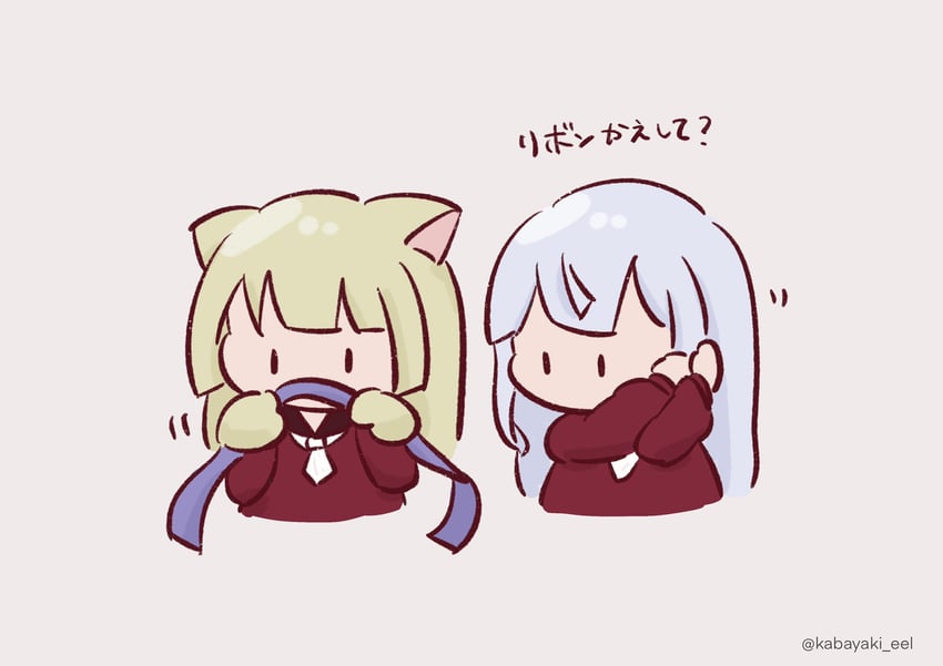 kon kanaho and miyagawa takane (assault lily) drawn by kabayaki_(kabayaki_eel)