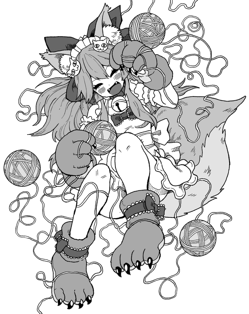 tamamo and tamamo cat (fate and 1 more) drawn by kusama_takato