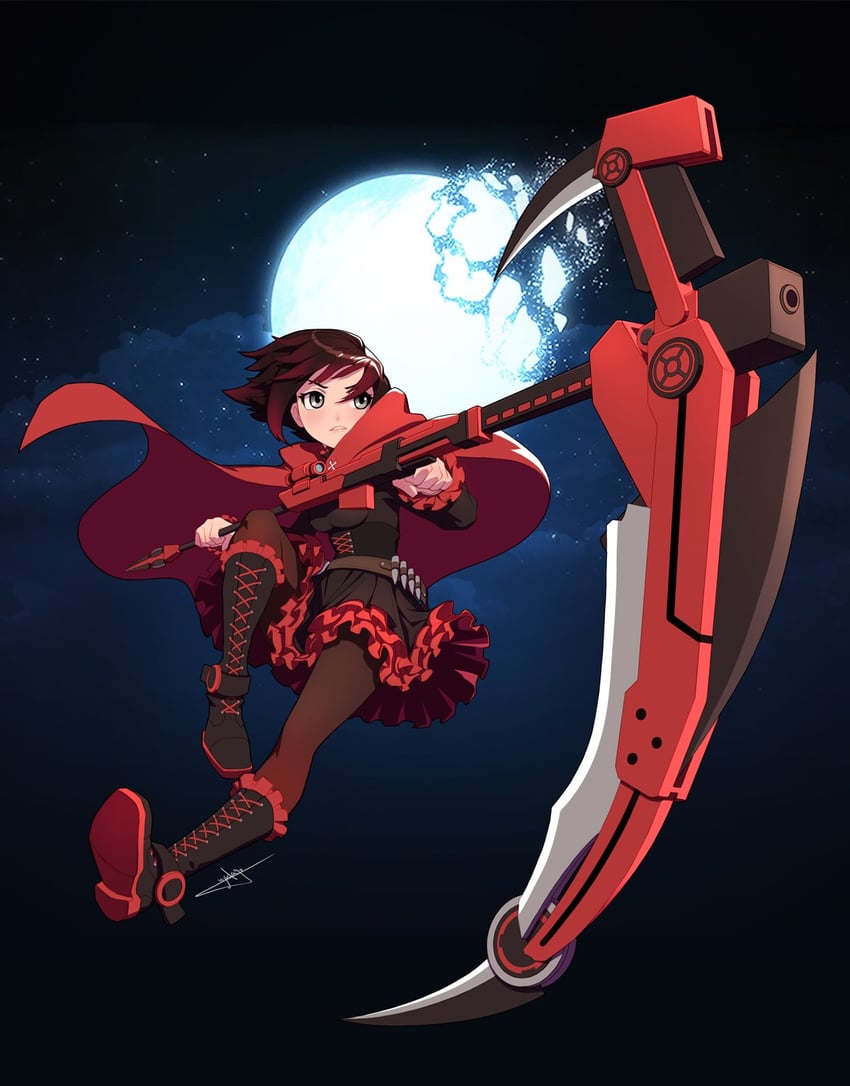 ruby rose (rwby) drawn by uyalago