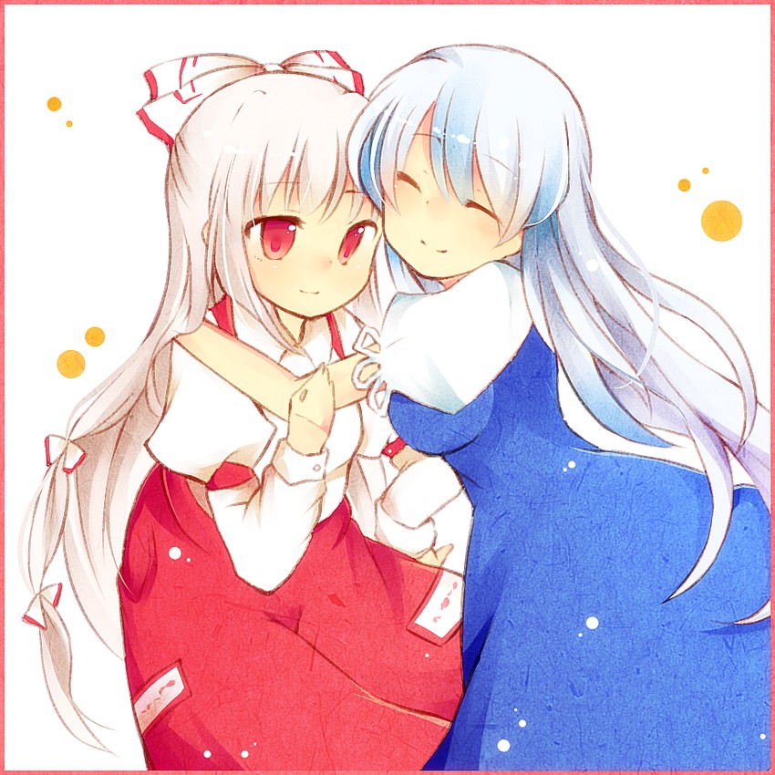 fujiwara no mokou and kamishirasawa keine (touhou) drawn by tama_(soon32281)