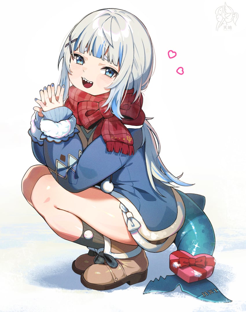 gawr gura (hololive and 1 more) drawn by tenchi_mayo