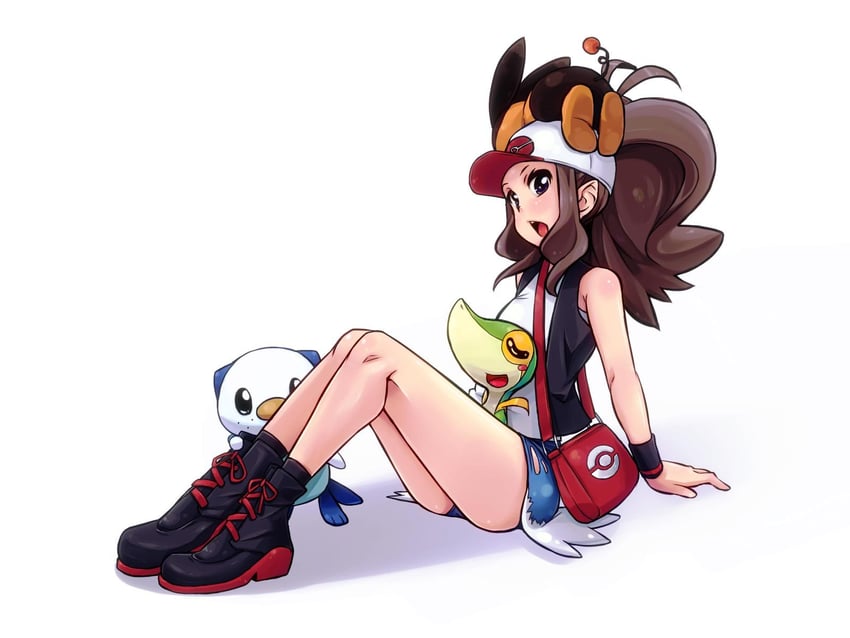 hilda, oshawott, snivy, and tepig (pokemon and 1 more) drawn by chimosaku