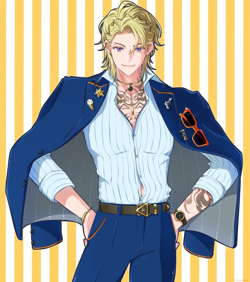 luca kaneshiro (nijisanji and 1 more) drawn by mugimugigo