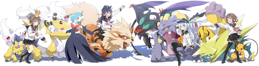 hibiki, inazuma, gardevoir, ikazuchi, akatsuki, and 14 more (kantai collection and 1 more) drawn by mtu_(orewamuzituda)