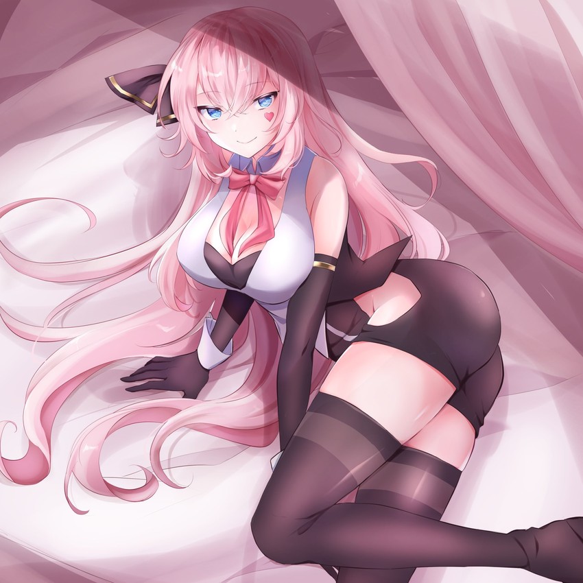 megurine luka (vocaloid and 1 more) drawn by kkr_rkgk