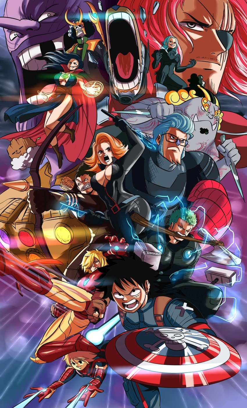 nami, monkey d. luffy, nico robin, roronoa zoro, sanji, and 25 more (one piece and 3 more) drawn by tina_fate