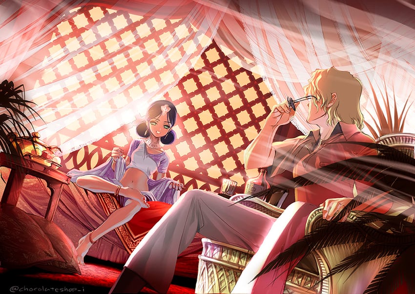 char aznable and lalah sune (gundam and 1 more) drawn by choco_(chocolate_shop)