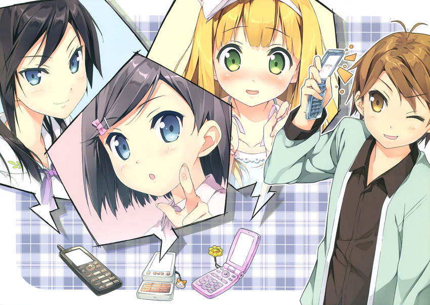 tsutsukakushi tsukiko, azuki azusa, yokodera youto, and tsutsukakushi tsukushi (hentai ouji to warawanai neko.) drawn by kantoku