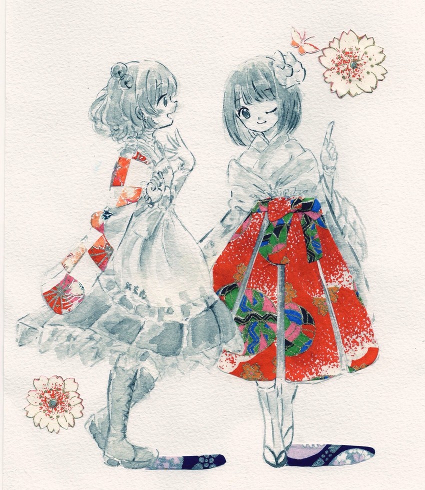 hieda no akyuu and motoori kosuzu (touhou) drawn by mizutama0620