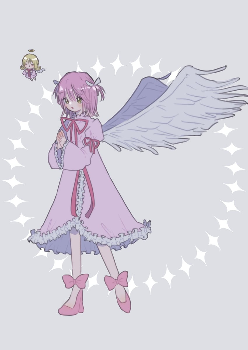 hinamori amu, el, and amulet angel (shugo chara!) drawn by atat_karubi