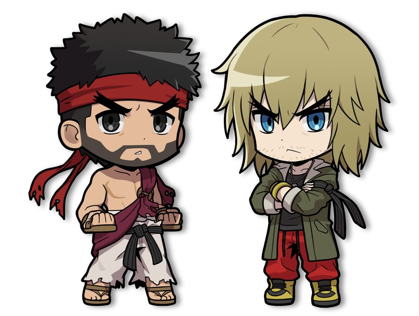 ryu and ken masters (street fighter and 1 more) drawn by sach56000