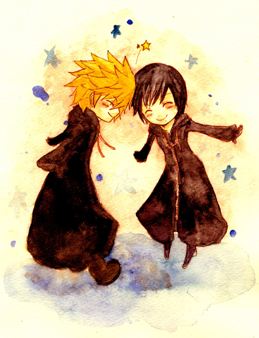roxas and xion (kingdom hearts and 1 more) drawn by xion81314
