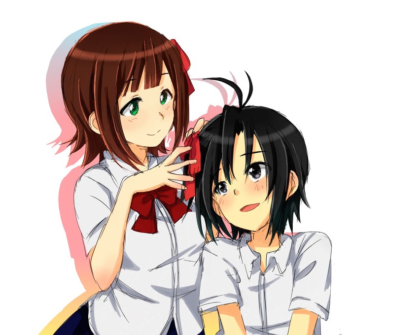 amami haruka and kikuchi makoto (idolmaster) drawn by koiwai_ringo