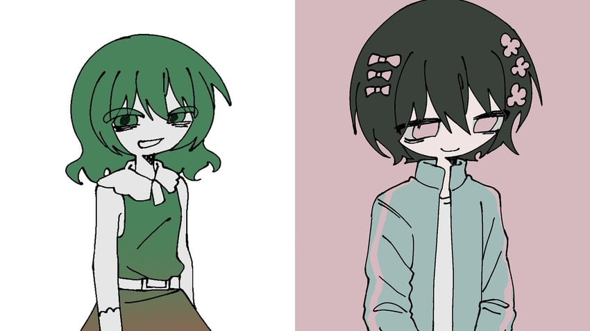 kurari-chan and tawari (iyowa girls and 2 more) drawn by sn_(sn_utu00)