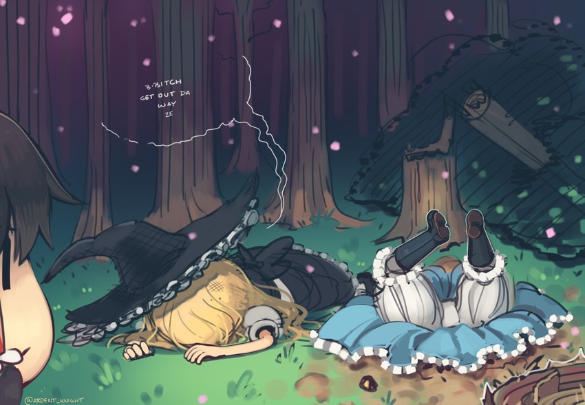 hakurei reimu, kirisame marisa, and alice margatroid (touhou and 1 more) drawn by boa_(brianoa)