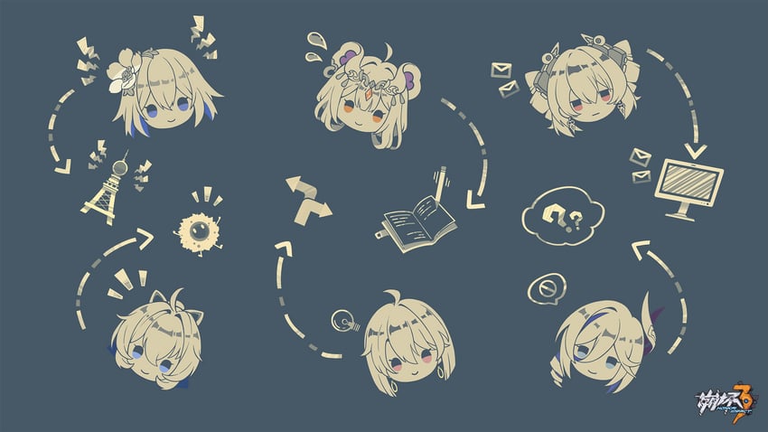 seele vollerei, vita, susannah manatt, misteln schariac, shigure kira, and 2 more (honkai and 1 more)