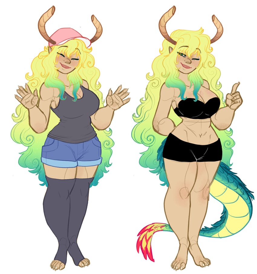lucoa (kobayashi-san chi no maidragon) drawn by earthnashes