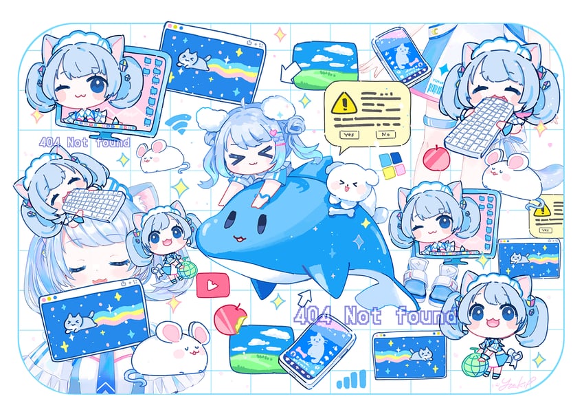nyan cat (original and 5 more) drawn by yutukicom