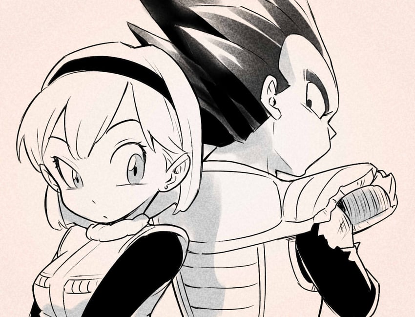 vegeta and bulma (dragon ball and 1 more) drawn by yuichi_ishikawa