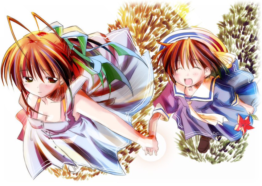 furukawa nagisa and okazaki ushio (clannad) drawn by kamiya_yuu