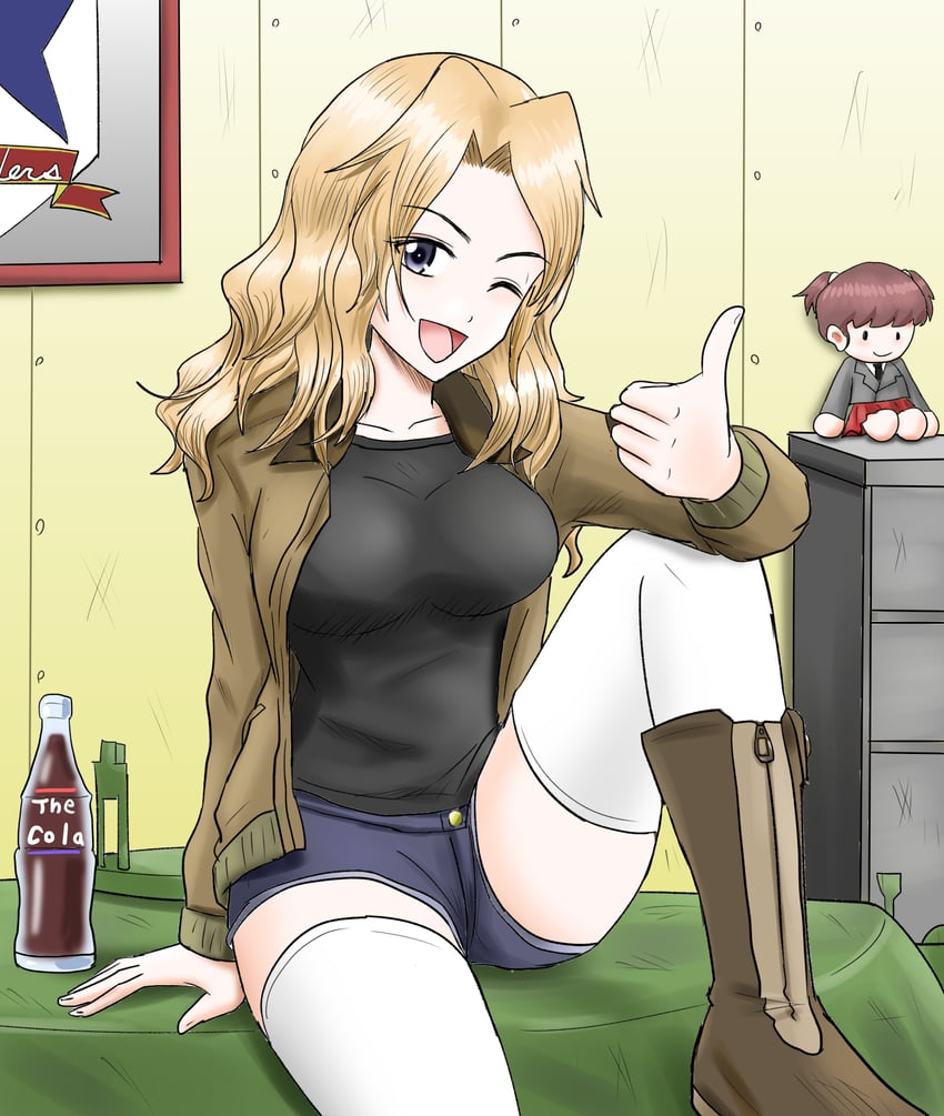 kay and alisa (girls und panzer and 1 more) drawn by harukai-i