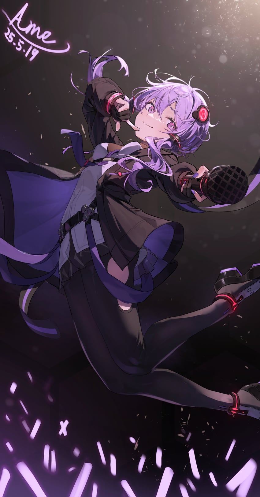 yuzuki yukari (vocaloid and 1 more) drawn by amely_elden