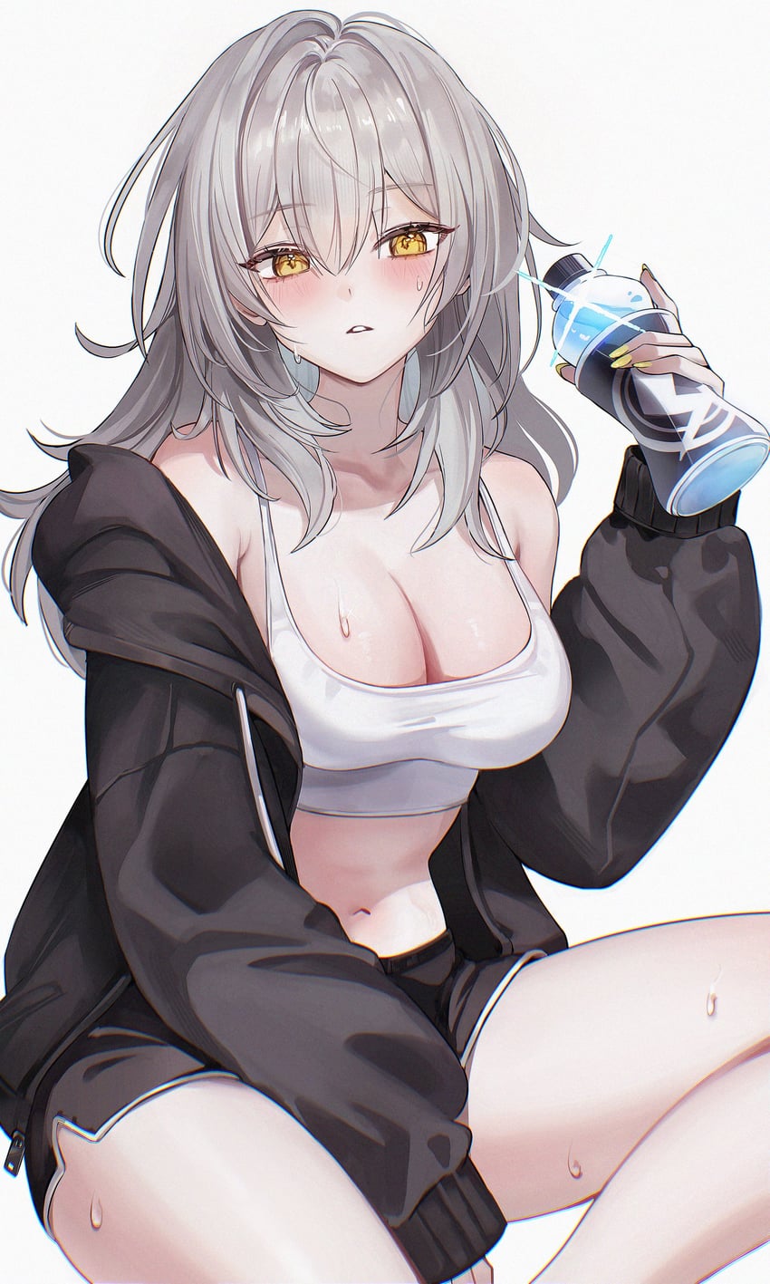 trailblazer and stelle (honkai and 1 more) drawn by zije