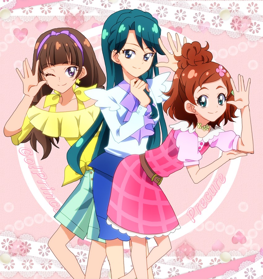 amanogawa kirara, haruno haruka, and kaidou minami (precure and 2 more) drawn by masako_(sabotage-mode)