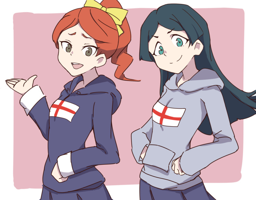 barbara parker and hanna england (little witch academia) drawn by john_zhang