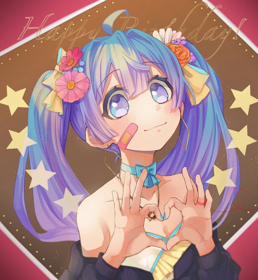 hatsune miku (vocaloid and 1 more) drawn by amd_aoneko