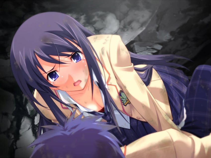 nishijou takumi and aoi sena (chaos;head) drawn by matsuo_yukihiro
