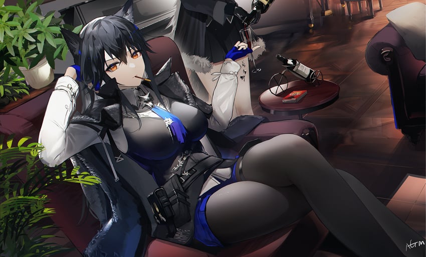 texas, lappland, and texas the omertosa (arknights) drawn by omone_hokoma_agm