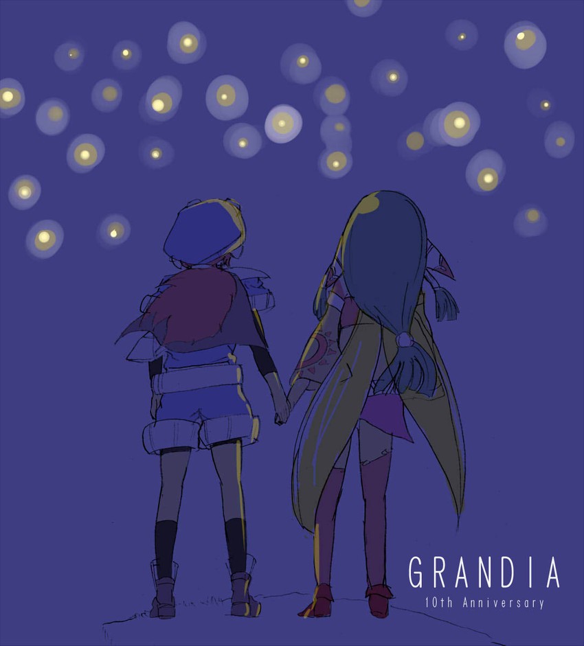 feena and justin (grandia and 1 more) drawn by shitori_(sitri8)